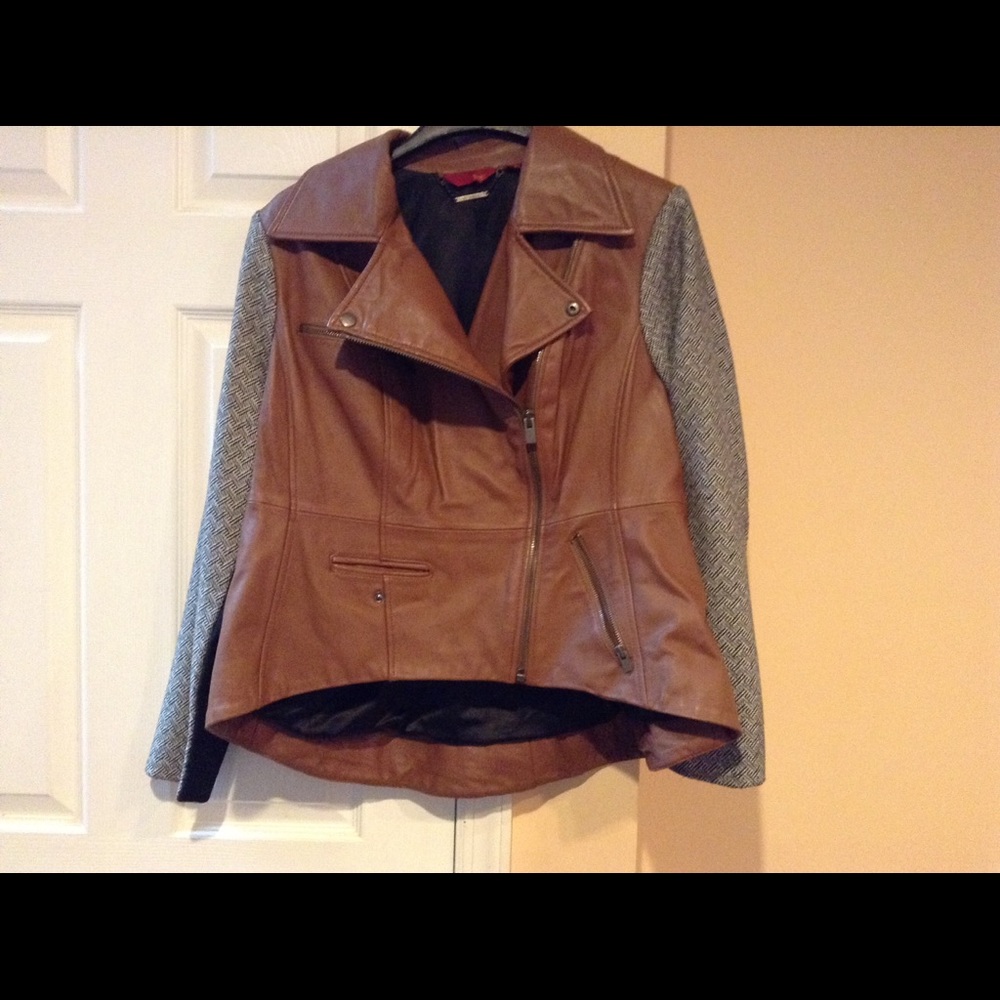 ON HOLD!!! Hi-low leather jacket!